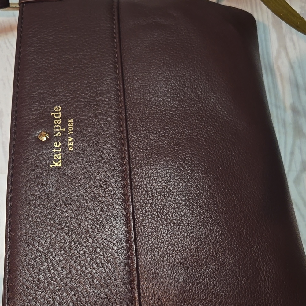 Kate Spade Burgundy Pebbled Leather Crossbody Bag - Picture 3 of 10